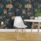 Peel & Stick Wallpaper 2FT Wide Teal Peony Branch Bro Floral Large Scale Chinoiserie Botanical Woodland Forest Tree Foliage Custom Removable Wallpaper by Spoonflower